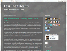 Tablet Screenshot of lessthanreality.com